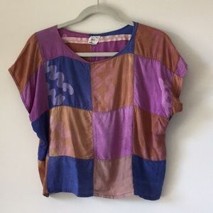 Vintage summer box cut crop top